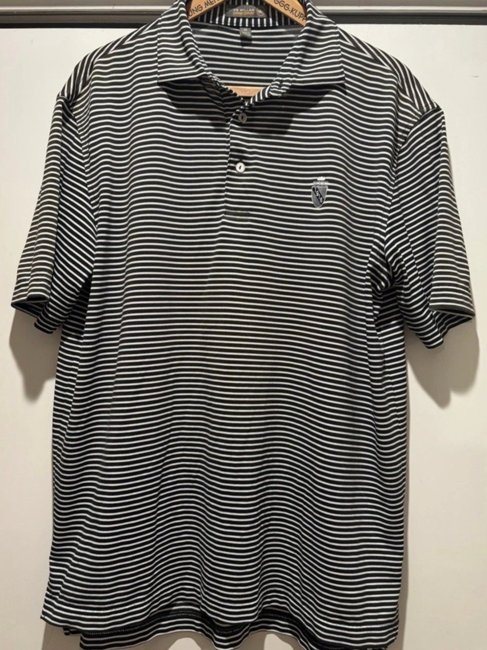 Peter Millar Summer Comfort Striped Polo Black & White Medium